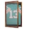 Flash Furniture Banks 24x36 Jersey Display Case with Solid Pine Wood Frame, UV Treated Acrylic Window, Velvet Backing Board, and Anti-Theft Lock in Rustic Brown HMHD-23M099YBN-RSTBRN-2436-GG - alternate 1